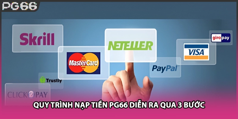 Quy trình nạp tiền PG66 diễn ra qua 3 bước